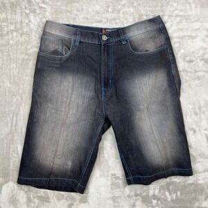 Vintage Y2K DWNTWN Express Men's Denim Shorts Black Wash Size 36x12